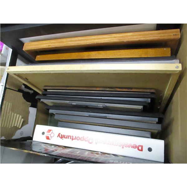 BOX C/W PICTURE FRAMES