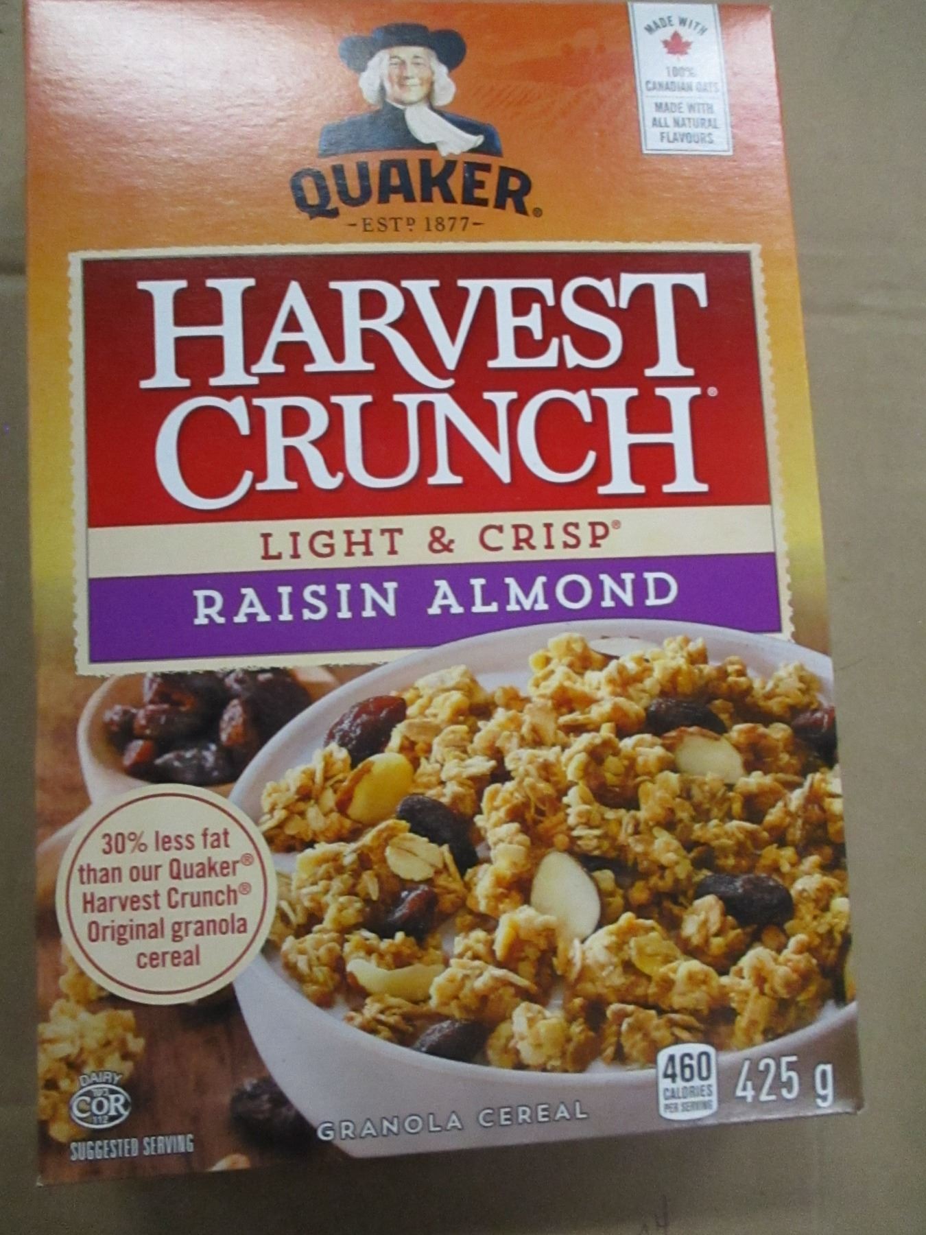 SHELF PULLS (AS IS): QUAKER HARVEST CRUNCH LIGHT & CRISP RAISIN ...