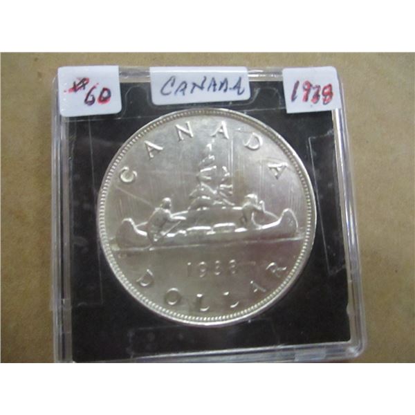 1938 KEY DATE CANADA SILVER DOLLAR