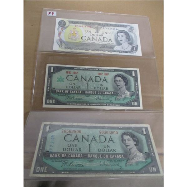 STOCK SHEET LAST OF CANADA $1 BILLS