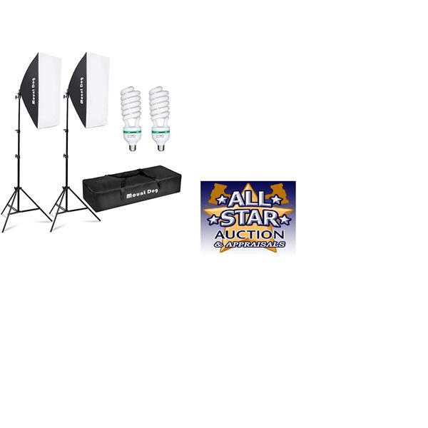 NEW MOUNT DOG PHOTOGRAPHY LIGHT KIT WITH CARRY BAG (MSRP 99.99)