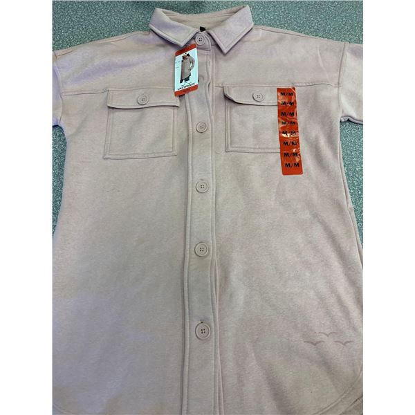 lazy pants ladys button up size M