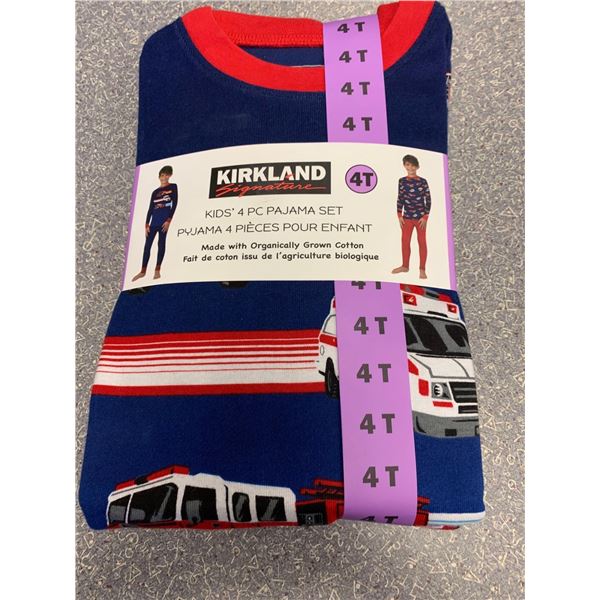 kirkland kids 4 piece pajama set size 4T