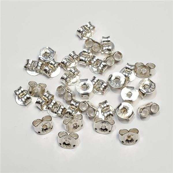 Silver 3G Earring Backs (~Size 0) (~length 0 inches)