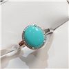 Image 2 : Silver Turquoise Ring (~Size 0) (~length 0 inches), Suggested Retail Value $200