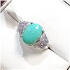Image 3 : Silver Turquoise Ring (~Size 0) (~length 0 inches), Suggested Retail Value $200