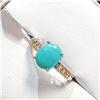 Image 3 : Silver Turquoise Ring (~Size 0) (~length 0 inches), Suggested Retail Value $160