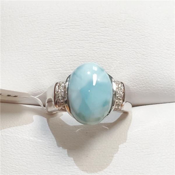 Silver Turquoise Ring (~Size 0) (~length 0 inches), Suggested Retail Value $200