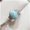 Image 2 : Silver Turquoise Ring (~Size 0) (~length 0 inches), Suggested Retail Value $200