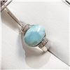 Image 3 : Silver Turquoise Ring (~Size 0) (~length 0 inches), Suggested Retail Value $200
