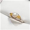 Image 3 : Silver Fresh Water Pearl Ring (~Size 0) (~length 0 inches), Suggested Retail Value $100