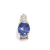 Image 1 : Silver Synthetic Sapphire Pendant (~Size 0) (~length 0 inches), Suggested Retail Value $100