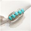 Image 2 : Silver Turquoise Ring (~Size 0) (~length 0 inches), Suggested Retail Value $240