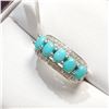 Image 3 : Silver Turquoise Ring (~Size 0) (~length 0 inches), Suggested Retail Value $240