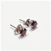Image 3 : Silver Garnet Earrings (~Size 0) (~length 0 inches), Suggested Retail Value $80