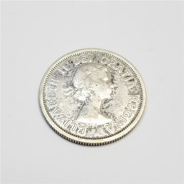 Silver Canadian 25 Cents Coin (~Size 0) (~length 0 inches), Suggested Retail Value $120