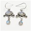 Image 1 : Silver Moonstone Earrings (~Size 0) (~length 0 inches), Suggested Retail Value $160