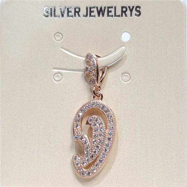 Silver Cubic Zirconia Pendant (~Size 0) (~length 0 inches), Suggested Retail Value $100