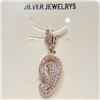 Image 1 : Silver Cubic Zirconia Pendant (~Size 0) (~length 0 inches), Suggested Retail Value $100