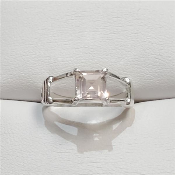 Silver Rose Quartz Ring (~Size 0) (~length 0 inches), Suggested Retail Value $80