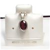 Image 1 : Silver Garnet Pendant (~Size 0) (~length 0 inches), Suggested Retail Value $60