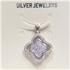 Image 1 : Silver Cubic Zirconia Pendant (~Size 0) (~length 0 inches), Suggested Retail Value $80