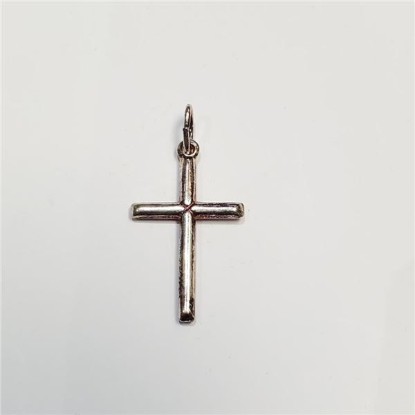 Silver Cross Pendant (~Size 0) (~length 0 inches), Suggested Retail Value $80