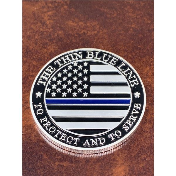 United States The Thin Blue Line Police Officer  Coin
