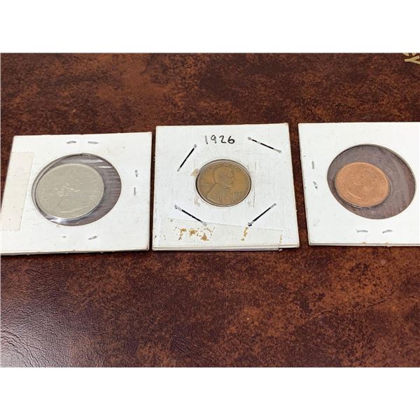 Lot of 3 USA and Canada Coins