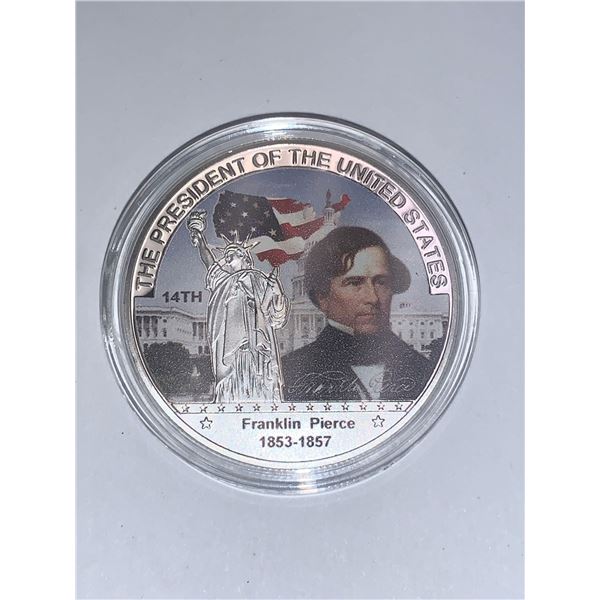 US President Franklin Pierce 1853-1857 presidential cased Coin