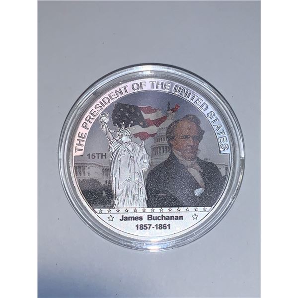 US President James Buchanan 1857-1861 presidential cased Coin