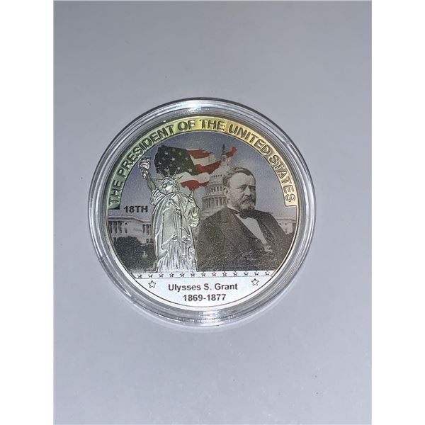 US President Ulysses S. Grant 1869-1877 presidential cased Coin