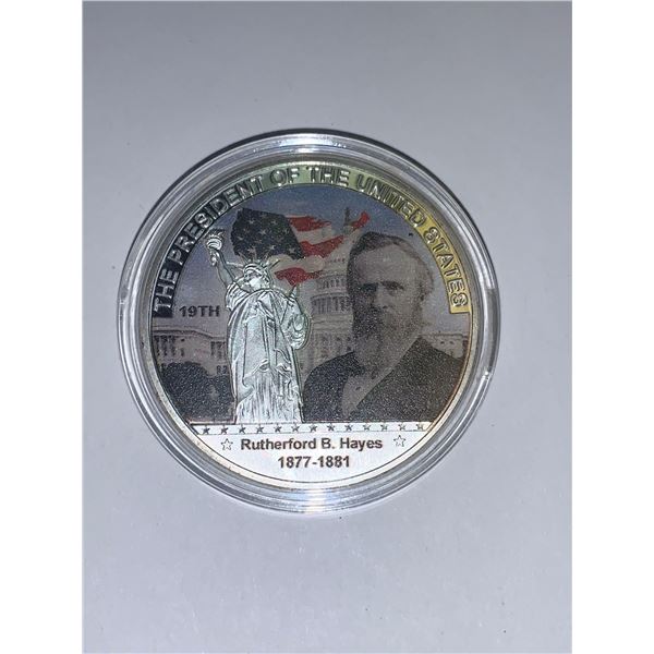 US President Rutherford B. Hayes 1877-1881 presidential cased Coin