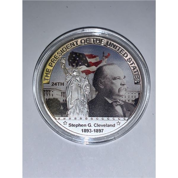 US President Stephen G. Cleveland 1893-1897 presidential cased Coin