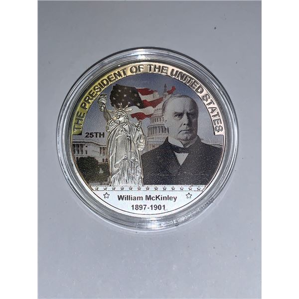 US President William McKinley 1897-1901 presidential cased Coin