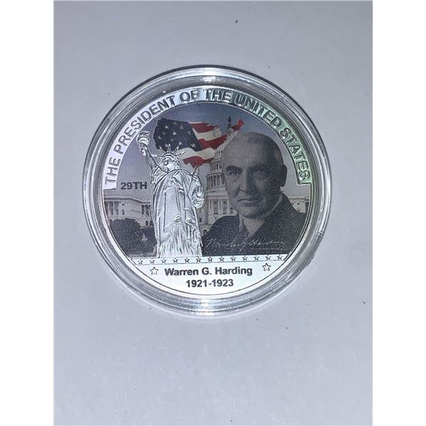 US President Warren G. Harding 1921-1923 presidential cased Coin