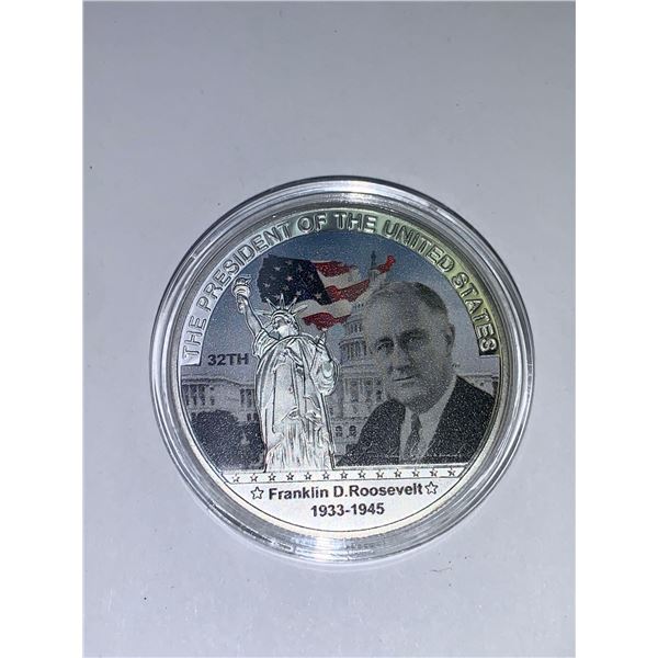 US President Franklin D. Roosevelt 1933-1945 presidential cased Coin