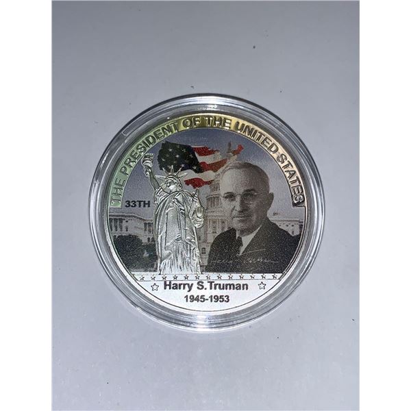 US President Harry S. Truman 1945-1953 presidential cased Coin