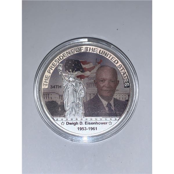 US President Dwight D. Eisenhower 1953-1961 presidential cased Coin