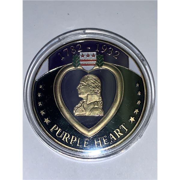 Purple Heart For Military Merit Coin
