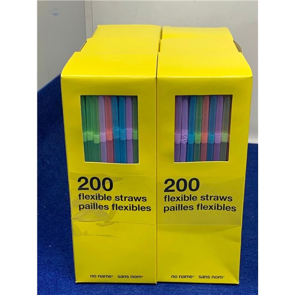 Lot Of 6 Flexible Straws 6 x 200