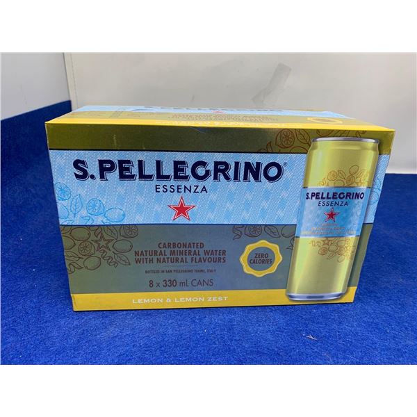 S. Pellegrino Lemon & Lemon Zest Carbonated Natural Mineral Water (8 x 330ml)