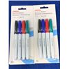 Image 1 : Staples Assorted Colours Dry Erase Markers (2 x 4)