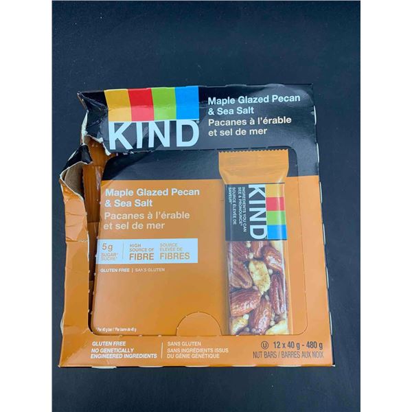 Kind Maple Glazed Pecan & Seas Salt Bars (12 x 40g)
