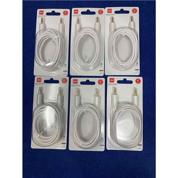 RCA 3.5mm Aux Cable Cords (6ft x 6)