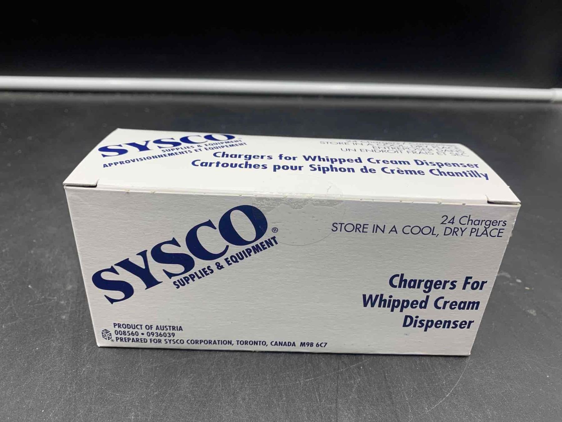 Sysco Chargers for Whipped Cream Dispenser (24 chargers)