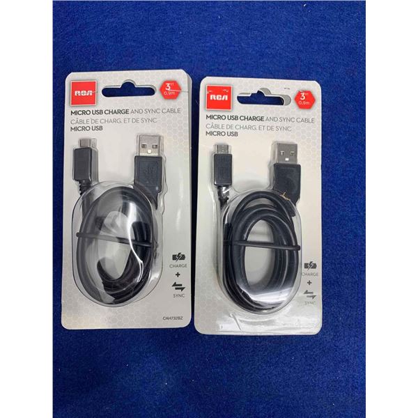 RCA Micro USB Charge and Sync Cable (3ft x 2)