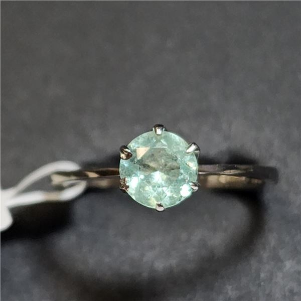 14K Yellow Gold Columbian Emerald Princess Cut Solitaire Ring size 6 Made in Canada -Appraised Value