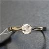 Image 1 : 14K Yellow Gold Shank Style Princess Cut .25 Carat Diamond (I3, H) Solitaire Ring size 6 Made in Can