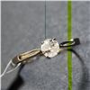 Image 2 : 14K Yellow Gold Shank Style Princess Cut .25 Carat Diamond (I3, H) Solitaire Ring size 6 Made in Can